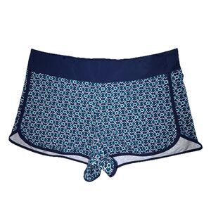 Tommy Bahama Women’s Blue & Green Print Shorts Size Large Island Active UPF 50+